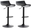 CLP Barhocker Aveiro 2er Set Höhenverstellbar Schwarz/Weiß Bild 3