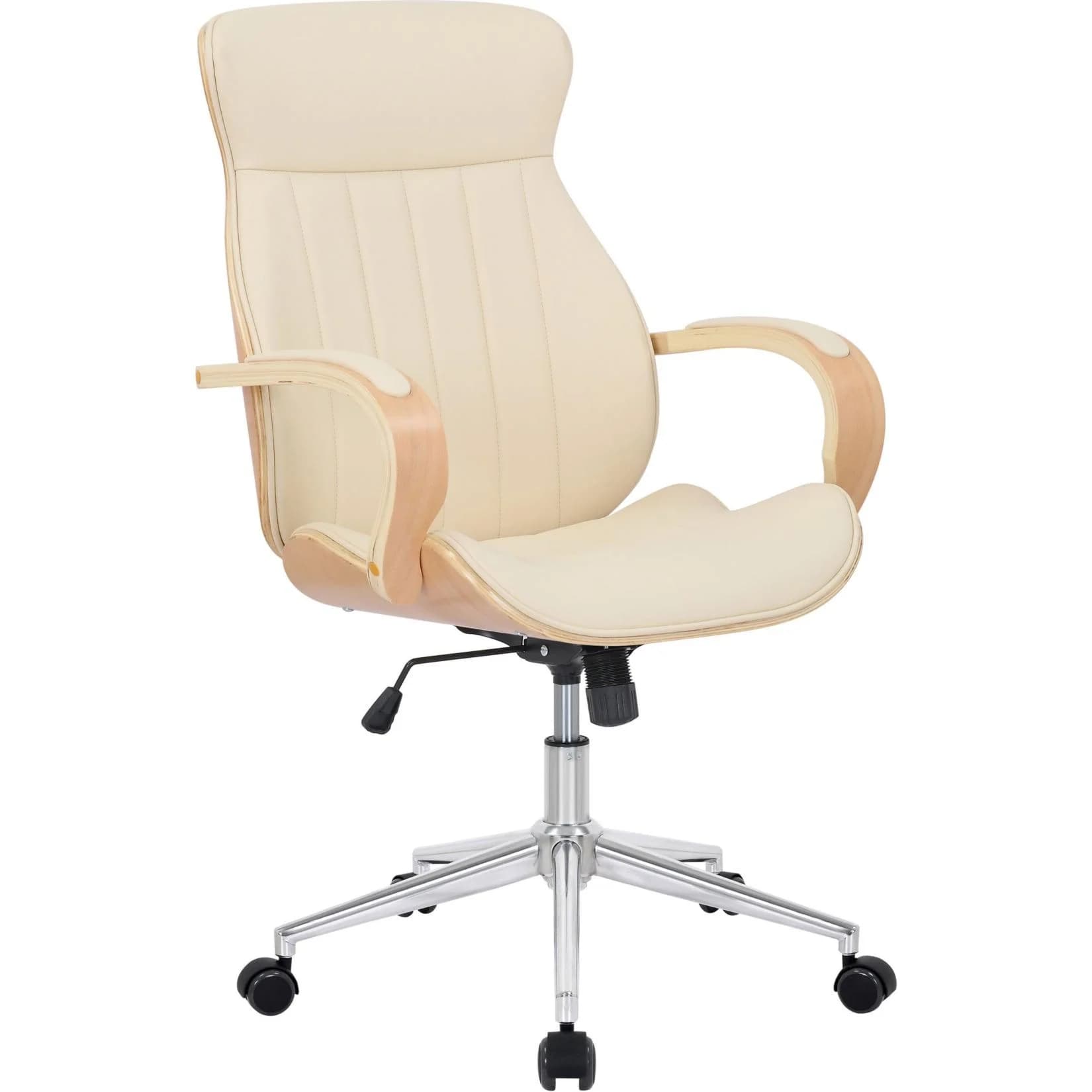 CLP Bürostuhl Melilla Ergonomisch Höhenverstellbar Kunstleder Schwarz