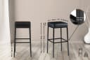 CLP Barhocker Montreal 80 Kunstleder Schwarz 2er Set Bild 1