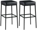 CLP Barhocker Montreal 80 Kunstleder Schwarz 2er Set Bild 2