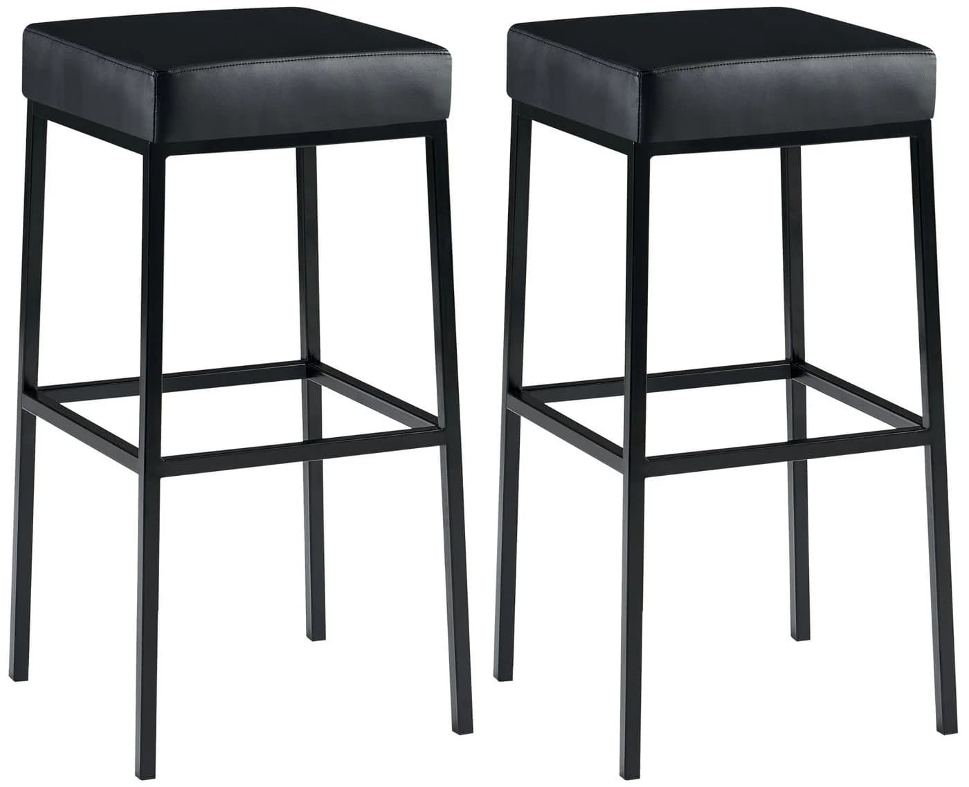 CLP Barhocker Montreal 80 Kunstleder Schwarz 2er Set - Bild 2