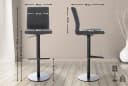 CLP Barhocker Cadiz 2er Set höhenverstellbar grau Bild 1