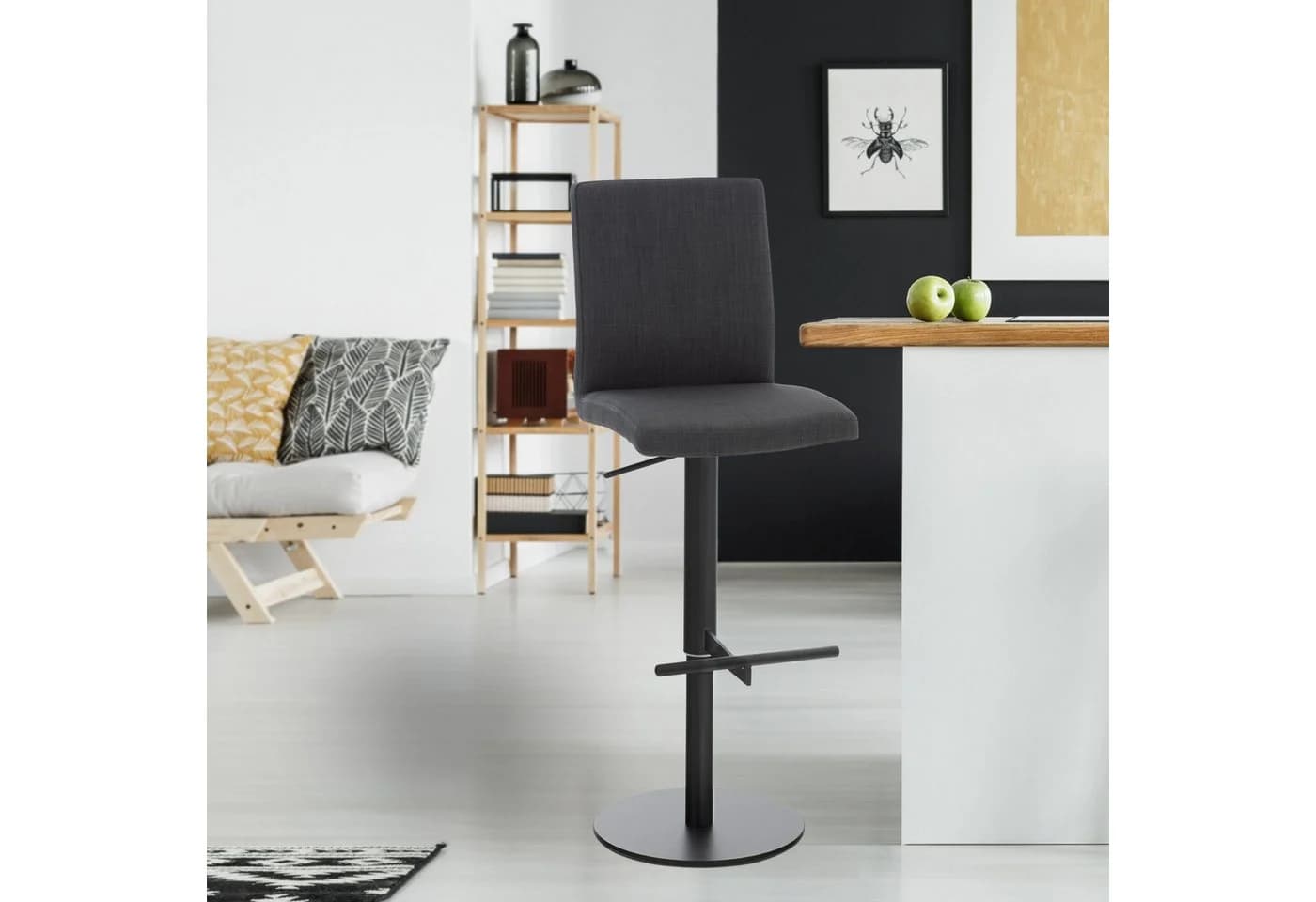 CLP Barhocker Cadiz 2er Set höhenverstellbar grau - Bild 3