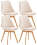 CLP Esszimmerstuhl Linares 4er Set Buchenholz Gestell Modern Bild 3