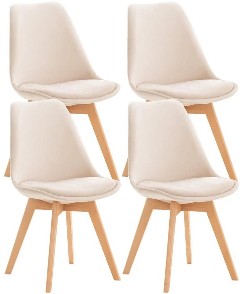 CLP Esszimmerstuhl Linares 4er Set Buchenholz Gestell Modern - Bild 3