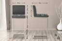 CLP Barhocker 2er Set Paros mit Lehne Kunstleder Edelstahl Bild 2