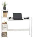 CLP Schreibtisch Widnes Industrial Weiß mit Regal und Stauraum Bild 2
