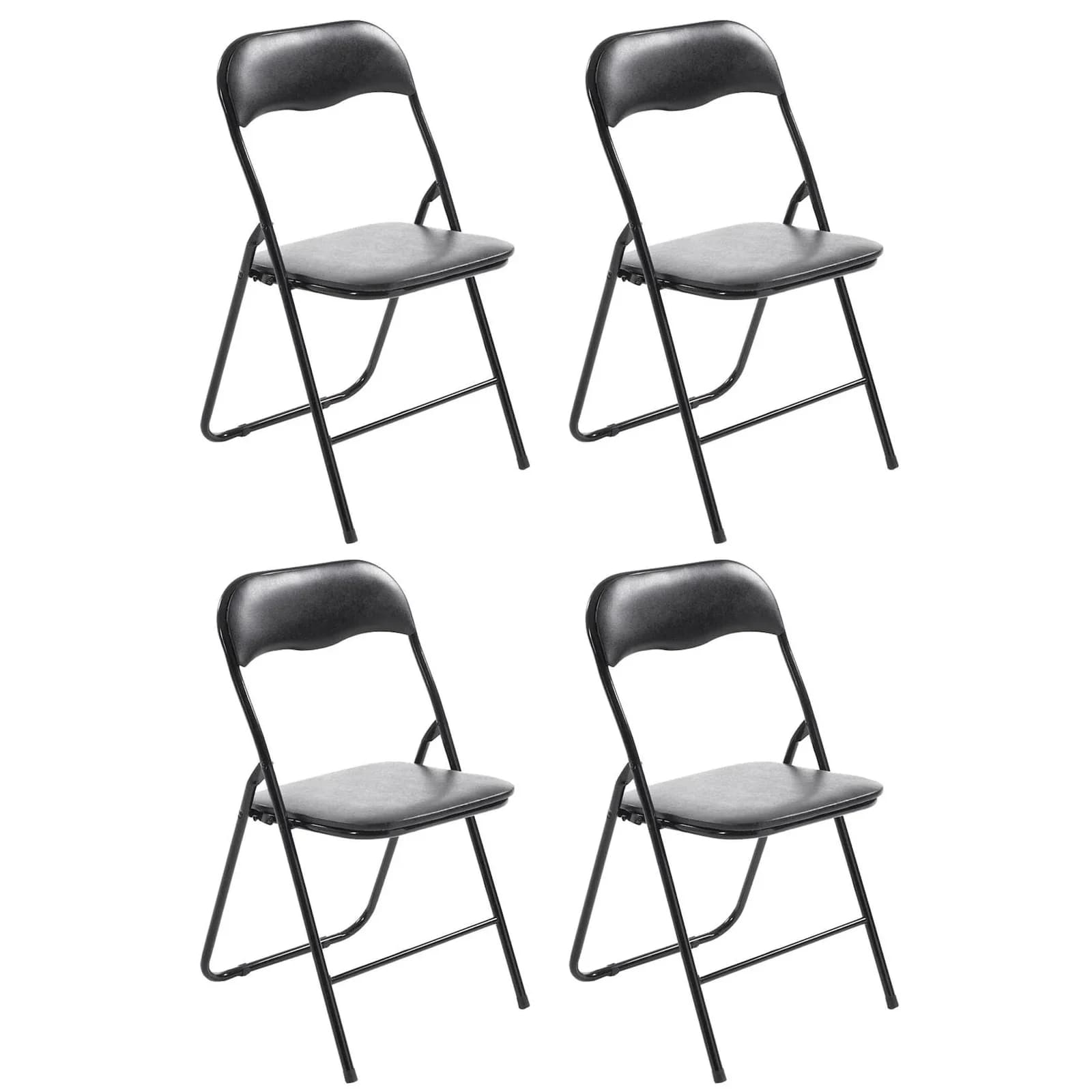 CLP 4er Set Klappstuhl Felix Gepolstert Kunstleder PVC
