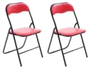 CLP Klappstuhl Felix 2er Set Rot/Schwarz Gepolstert Bild 2