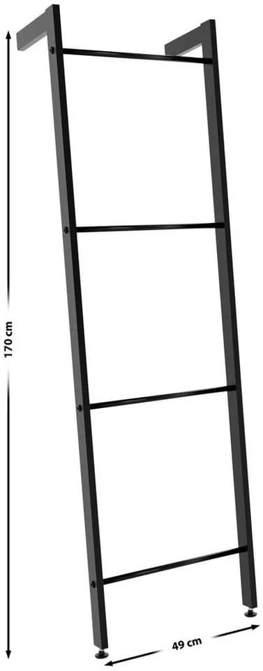 CLP Handtuchhalter Betti Freistehende Handtuchleiter Schwarz Metall - Bild 4