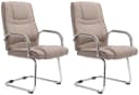 CLP Besucherstuhl Attila 2er Set Stoff Metallgestell Armlehne Bild 3