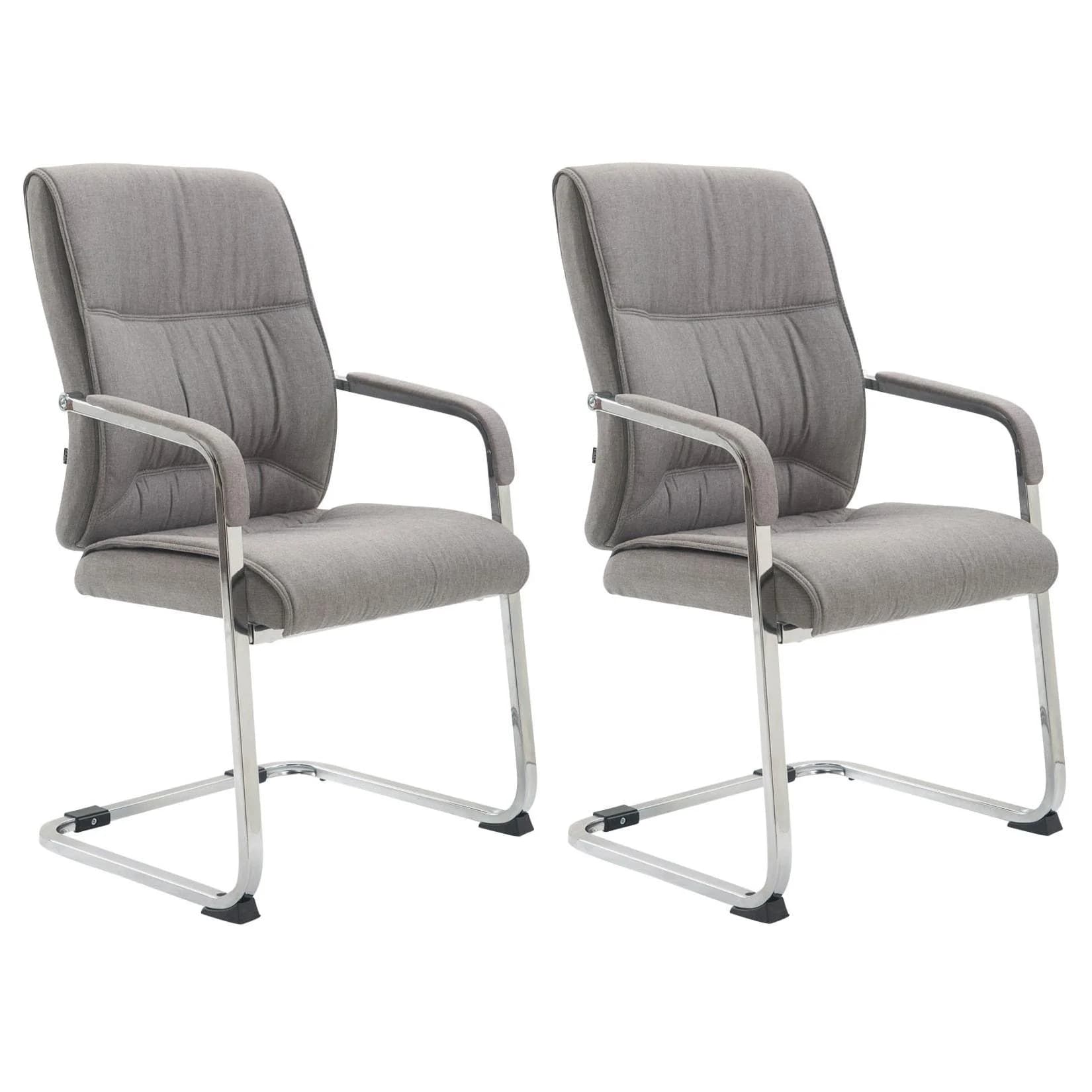 CLP Besucherstuhl Anubis 2er Set Stoff Freischwinger XXL