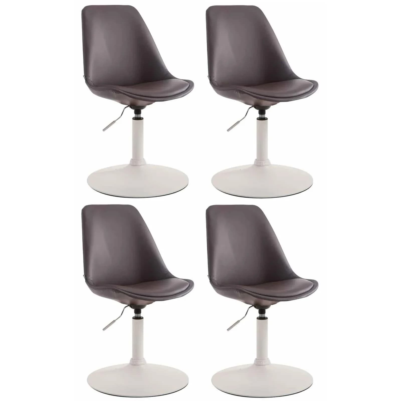 CLP 4er Set Esszimmerstühle Maverick Kunstleder höhenverstellbar