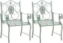 CLP 2er Set Gartenstühle Punjab Landhausstil Eisenlackiert Bild 3