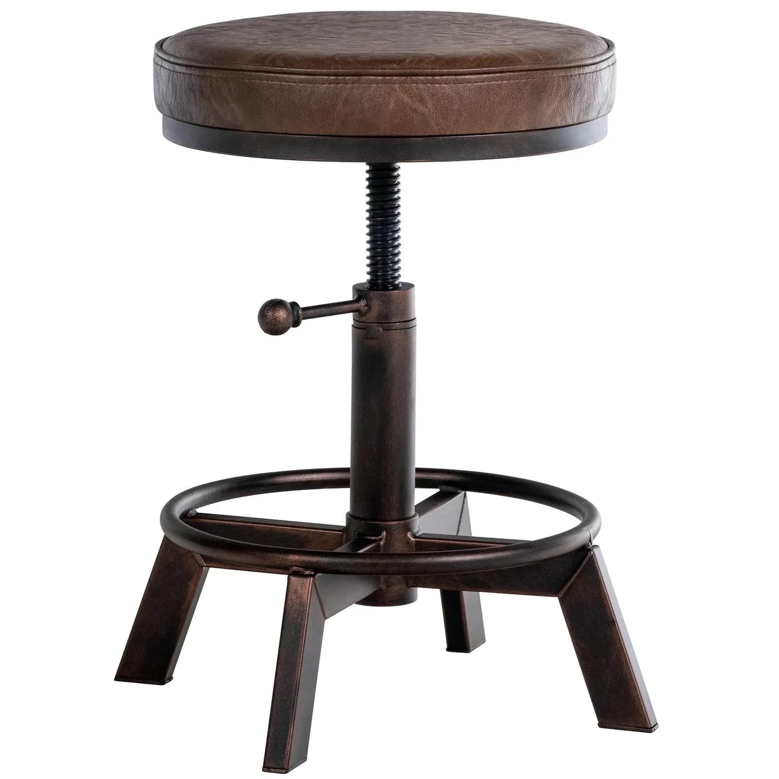 CLP Sitzhocker Destin Industrial Design Kunstleder höhenverstellbar