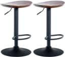 CLP 2er Set Barhocker Skelde - Höhenverstellbar Mit Fußstütze - Holzsitz Bild 3