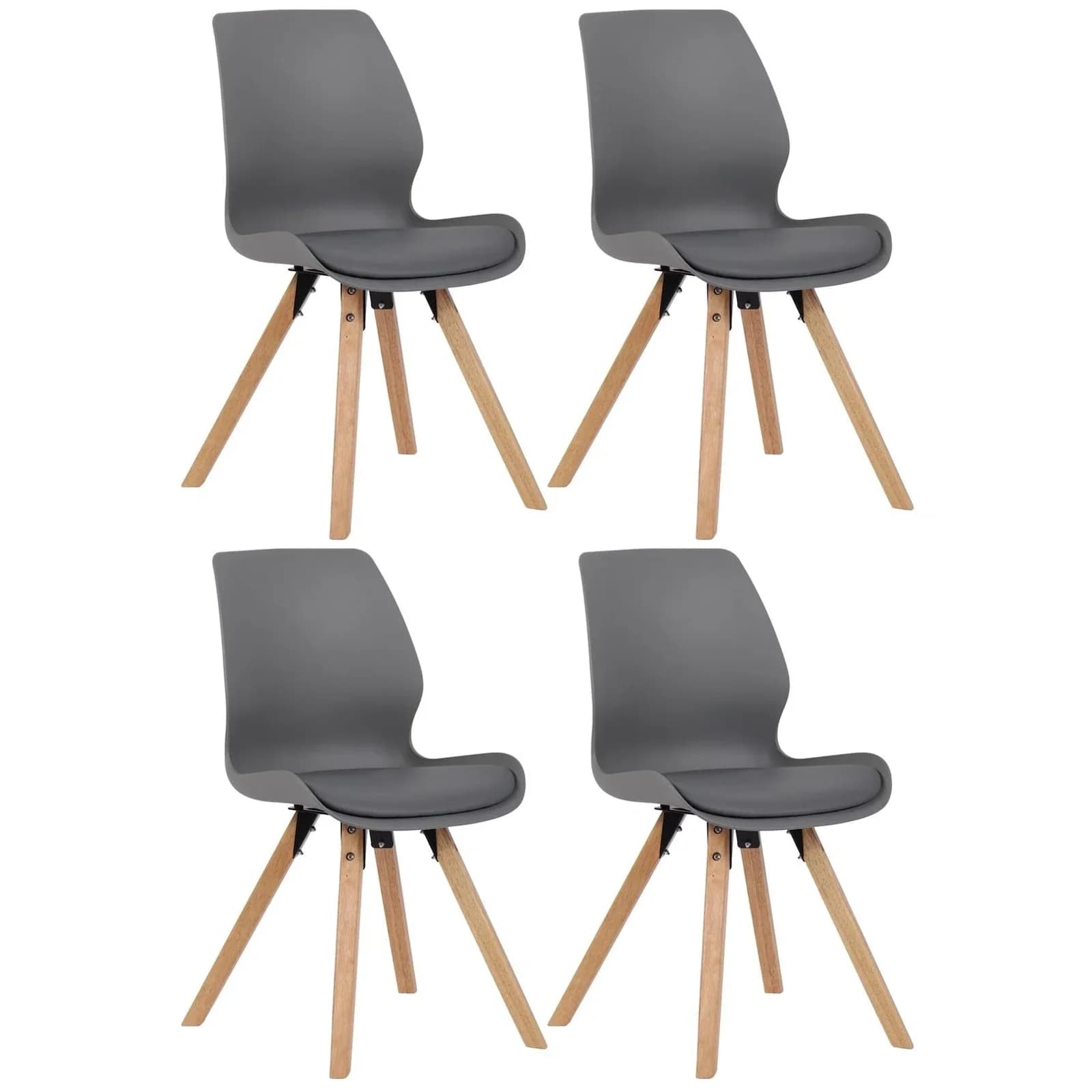 CLP Esszimmerstuhl 4er Set Luna Gepolstert Modern