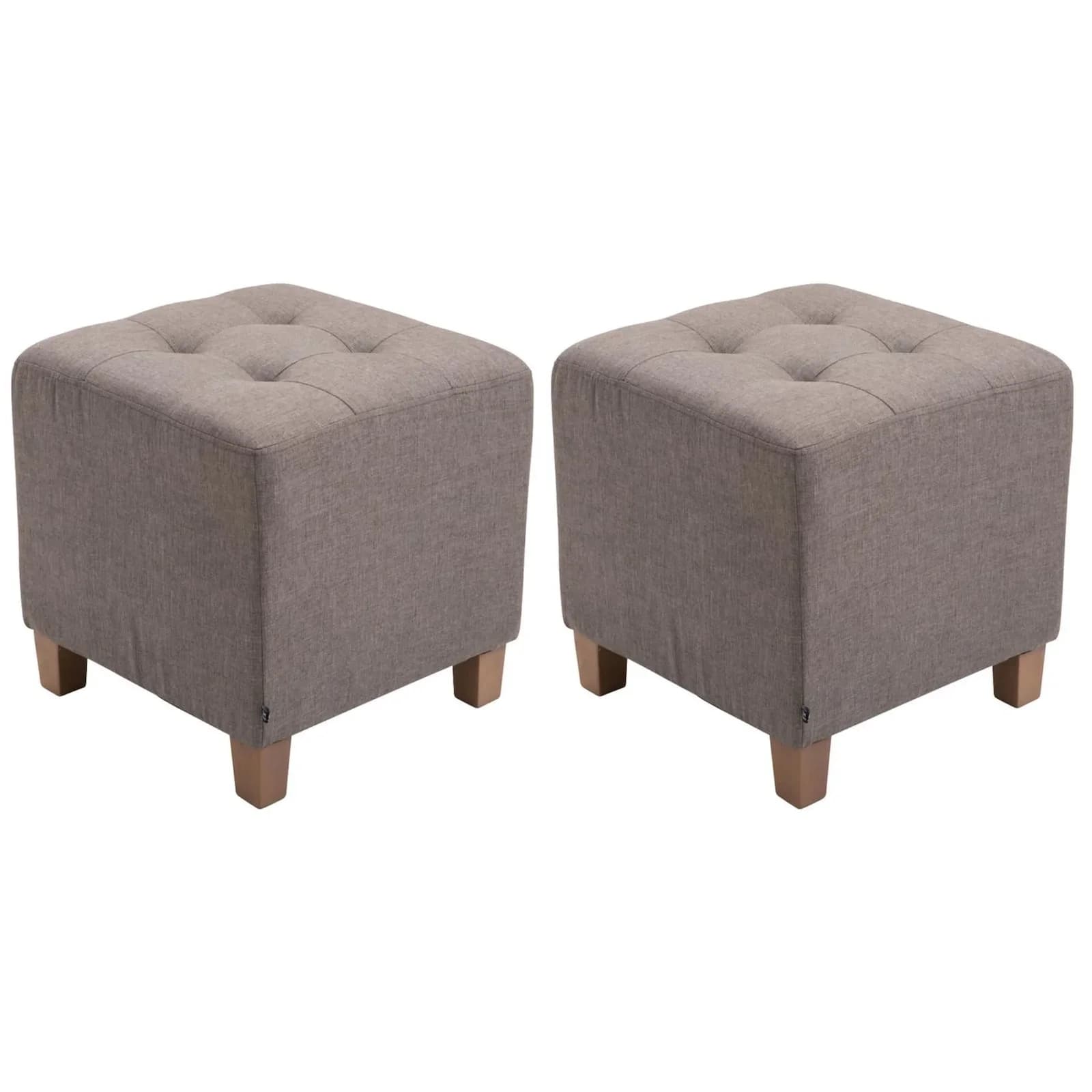 CLP 2er Set Sitzhocker Pharao mit Stoffbezug