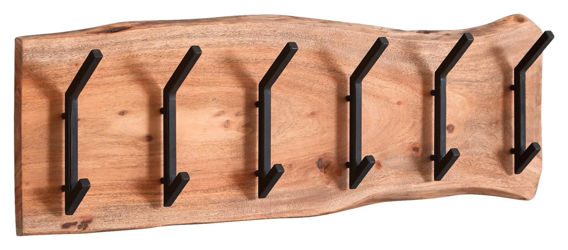 Wandgarderobe Akazie Echtholz Braun