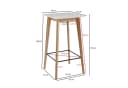 FINEBUY Bartisch Weiß Skandinavisch Eiche MDF Bild 4