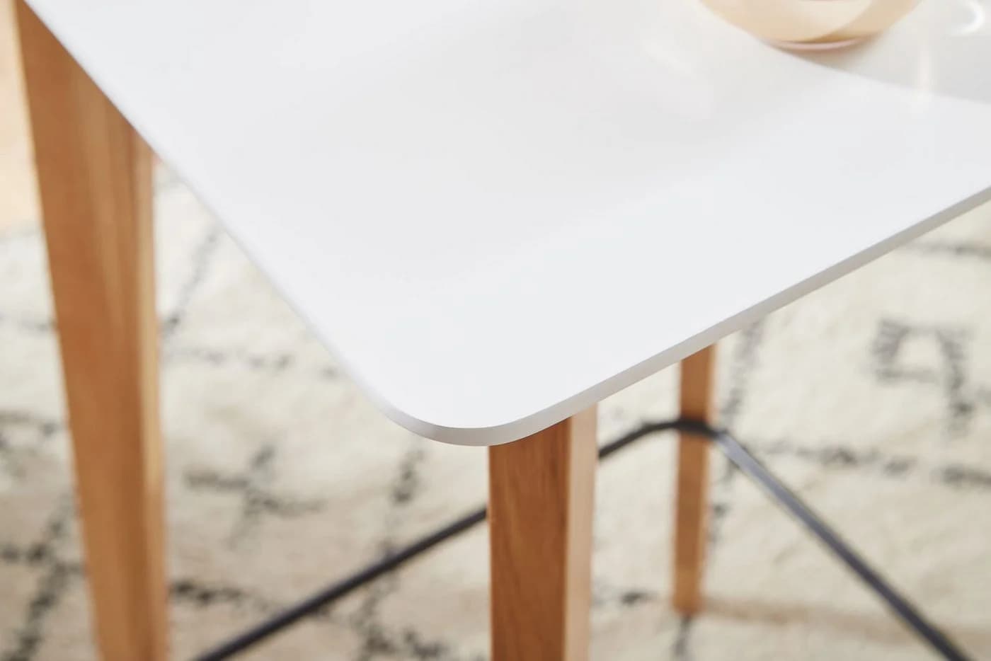 FINEBUY Bartisch Weiß Skandinavisch Eiche MDF - Bild 5