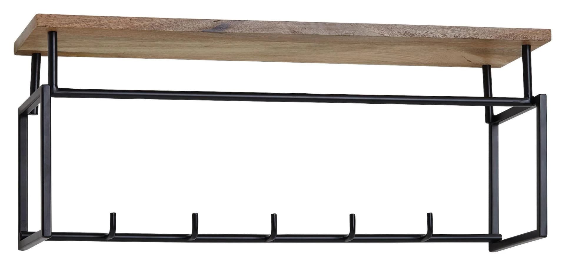 Wandgarderobe Wohnling Schwarz Echtholz