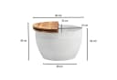 FINEBUY Couchtisch Mango Massivholz Metall Weiß Rund Bild 3