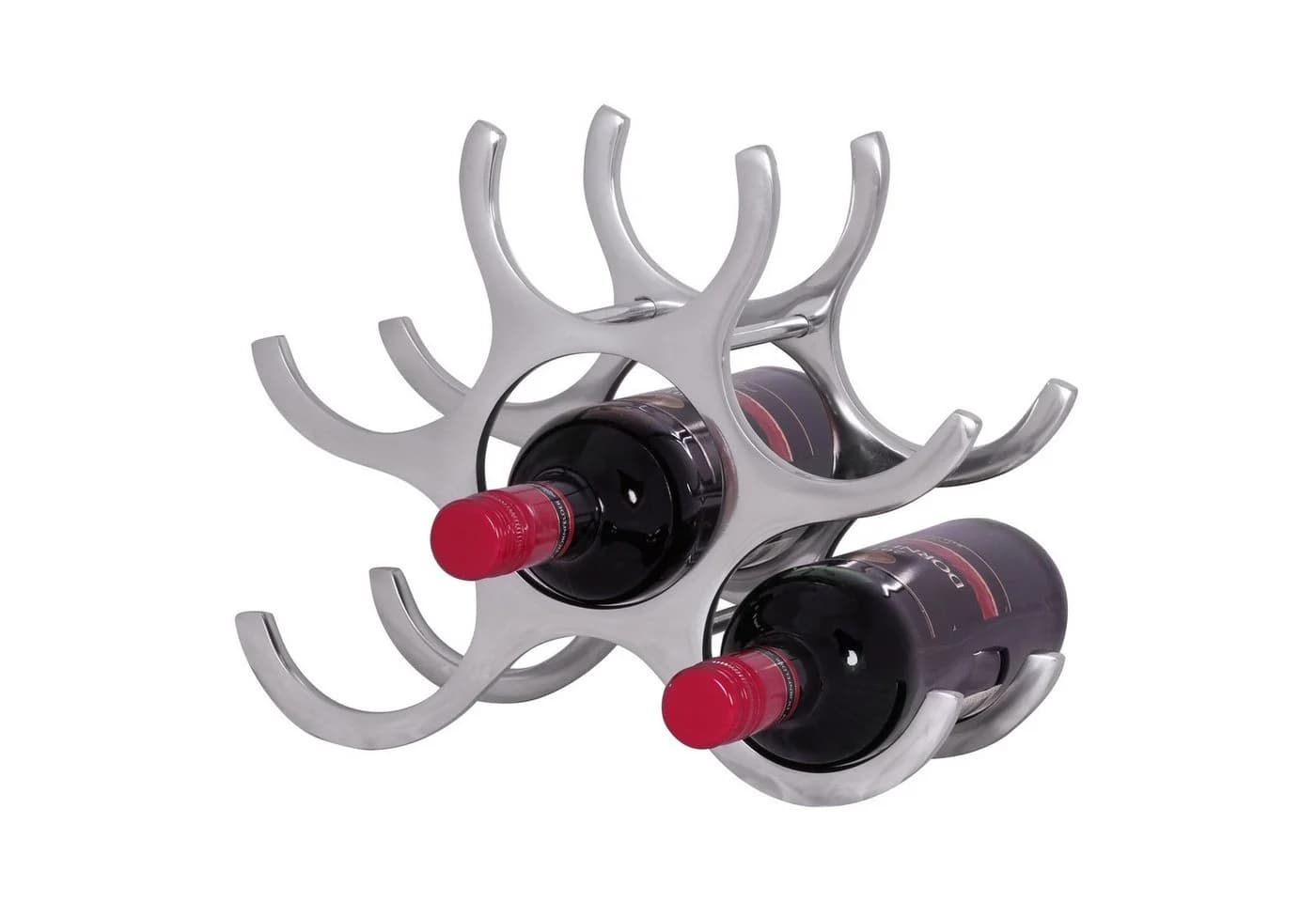 FineBuy Weinregal Flammen Silber Aluminium 6 Flaschen - Bild 4