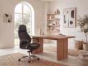 FINEBUY Chefsessel Bürostuhl Echtleder Schwarz Ergonomisch XXL Bild 1