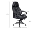 FINEBUY Chefsessel Bürostuhl Echtleder Schwarz Ergonomisch XXL Bild 3