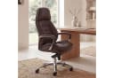 FINEBUY Chefsessel Echtleder Braun Ergonomisch XXL Drehstuhl Bild 2