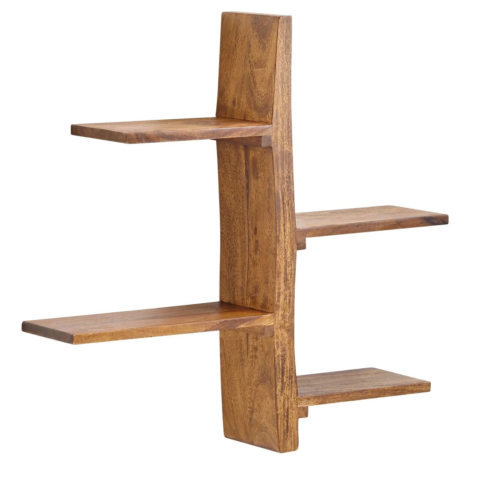 Wandregal Sheesham Massivholz Braun
