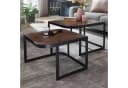 FINEBUY Satztisch FB25168 Couchtisch 2er Set Mango Massivholz Schwarz Bild 2