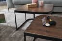 FINEBUY Satztisch FB25168 Couchtisch 2er Set Mango Massivholz Schwarz Bild 4