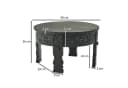 FINEBUY Couchtisch FB26149 Massiv 60cm rund Orientalisch Schwarz Mango Holz Bild 3
