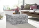 FINEBUY Couchtisch MONOBLOC Weiß Marmor Optik Hochglanz Bild 2
