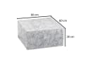 FINEBUY Couchtisch MONOBLOC Weiß Marmor Optik Hochglanz Bild 4