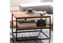 FINEBUY Couchtisch Quadratisch Akazie Massivholz Industrial Bild 3
