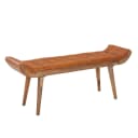 FINEBUY Polsterbank Chesterfield Ziegenleder Braun Retro Bild 1