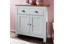 FINEBUY Sideboard Weiß Eiche Modern 2 Schubladen 2 Türen Bild 3