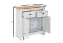 FINEBUY Sideboard Weiß Eiche Modern 2 Schubladen 2 Türen Bild 4