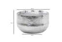 FINEBUY Couchtisch Aluminium Silber Handgefertigt Bild 3