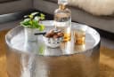 FINEBUY Couchtisch Aluminium Silber Handgefertigt Bild 4
