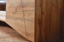 FINEBUY Lowboard TV-Board Eiche Dekor Schwarz 2 Türen Glas Bild 5