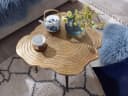FINEBUY Couchtisch Baumscheibe Metall Gold/Schwarz Bild 5
