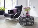 FINEBUY Couchtisch FB41461 Rund Schwarz Aluminium Metall Bild 1