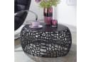 FINEBUY Couchtisch FB41461 Rund Schwarz Aluminium Metall Bild 2