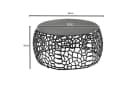 FINEBUY Couchtisch FB41461 Rund Schwarz Aluminium Metall Bild 3