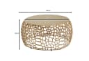 FINEBUY Couchtisch FB41462 Rund Alu Metall Gold Ast-Struktur Bild 3
