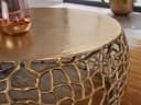 FINEBUY Couchtisch FB41462 Rund Alu Metall Gold Ast-Struktur Bild 4